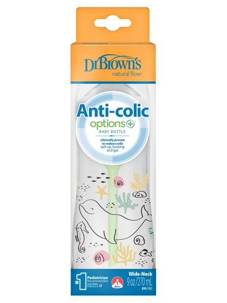 Dr.Browns Geniş Ağız PP Antikolik Options Biberon  270ml Kız ürün görseli