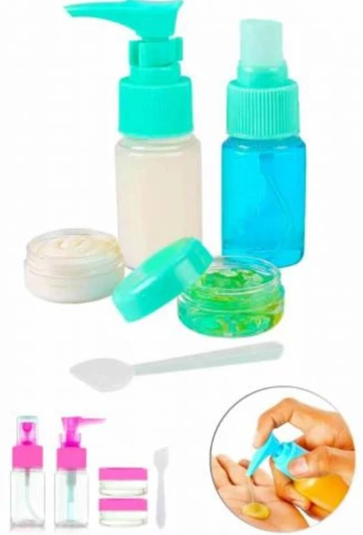 Parfüm Şişesi - Kozmetik Şişesi - 5li Seyahat Doldurulabilir Kozmetik Seti - Resim 2