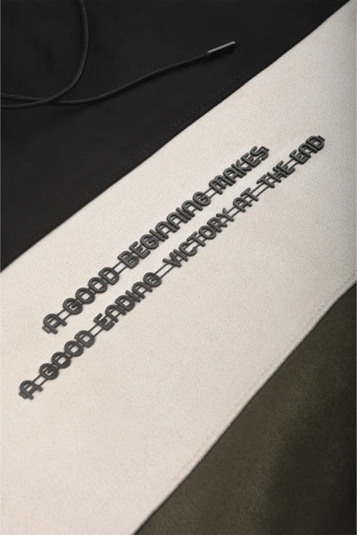 DeepSEA Erkek Dar Kesim Süet Kumaş Sweatshirt – Kapüşonlu & Şık Tasarım Sweatshirt 2608510 - Resim 2