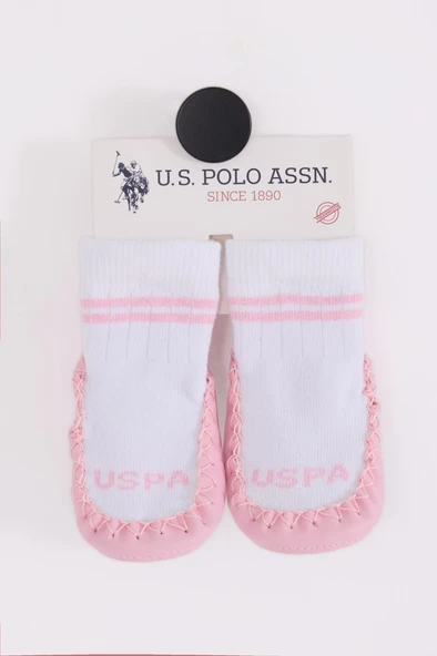 U.S. Polo Assn Çarık Çorap USB2800 Beyaz-Pembe ürün görseli