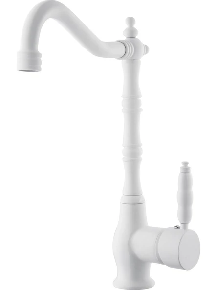 RUSTİK MUTFAK EVİYE BATARYASI BEYAZ ürün görseli