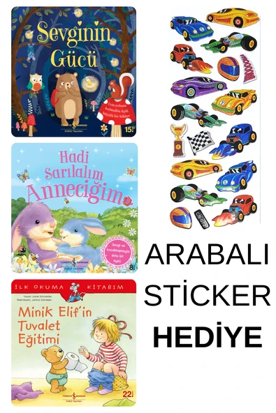ARABALI STİCKER HEDİYELİ - OKUL ÖNCESİ RESİMLİ KİTAPLAR MASAL - SEVGİNİN GÜCÜ - ANNECİĞİM - ELİF ürün görseli