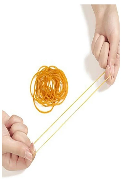 Ambalaj Lastiği 100 Gr Plastik Kutulu 1 Paket Mikro 38 mm Para Lastigi Paket Lastiği Kopmaz %100 Kauçuk Elastik Kaliteli - 3