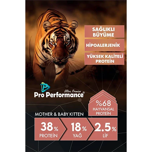 Pro Performance Mother Baby Kitten Somonlu ve Pirinçli Anne Yavru Kedi Mamsı 2 Kg - Resim 3