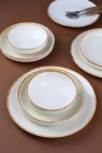 Porser Porselen Sofia Vena Tarçın Yemek Takımı 6 Kişilik 24 Parça S302451103 - 4