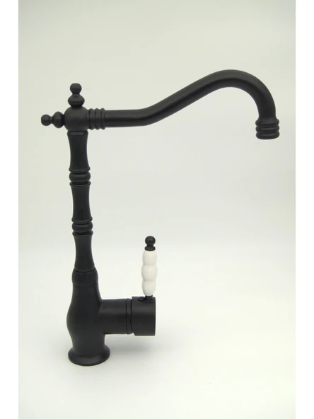 RUSTİK MUTFAK EVİYE BATARYASI SİYAH - Resim 3