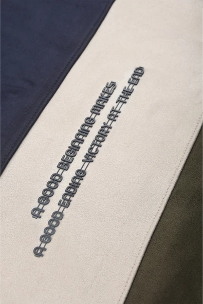 DeepSEA Erkek Dar Kesim Süet Kumaş Sweatshirt – Kapüşonlu & Şık Tasarım Sweatshirt 2608510 - Resim 5