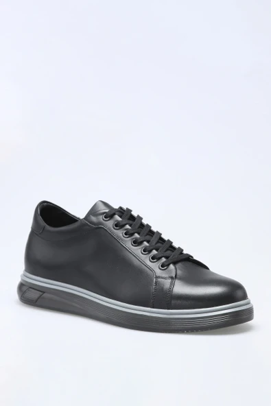 İç Dış Hakiki Deri Siyah Termo Kaymaz Taban Erkek Ayakkabısı - Resim 2