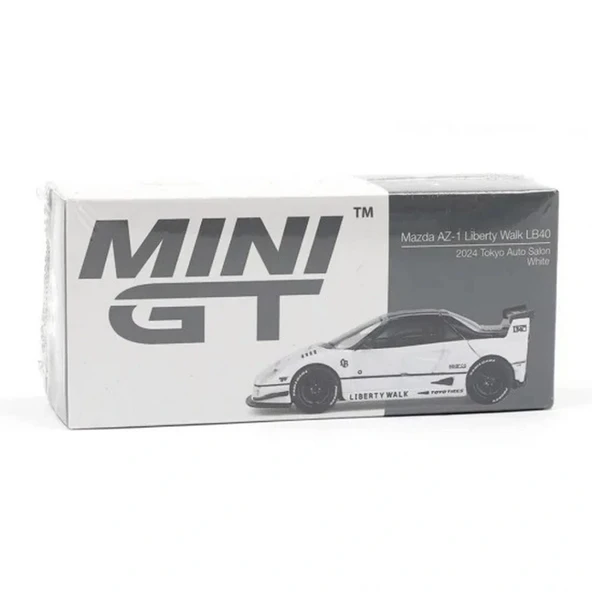 NessiWorld GT 1/64 Mazda AZ-1 Liberty Walk LB40 White 2024 Tokyo Auto Salon - Resim 2
