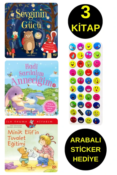 EMOJİLİ  STİCKER HEDİYE  - OKUL ÖNCESİ RESİMLİ KİTAPLAR  - SEVGİNİN GÜCÜ - ANNECİĞİM - TUVALET EĞİT. ürün görseli