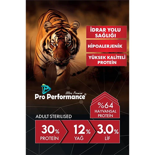 Pro Performance Kızlıcıklı Kuzulu Karidesli ve Somonlu Kısırlaştırılmış Kedi Maması 2 Kg - Resim 3