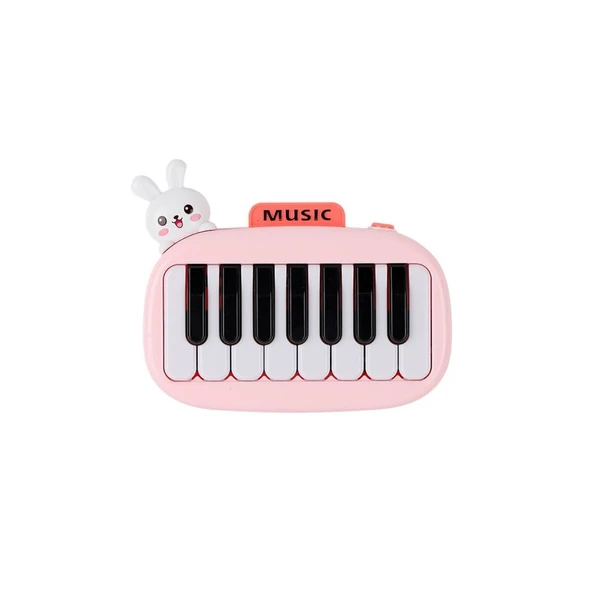 8896-1B 88 Tavşanlı Işıklı Müzikal Piano - Resim 2
