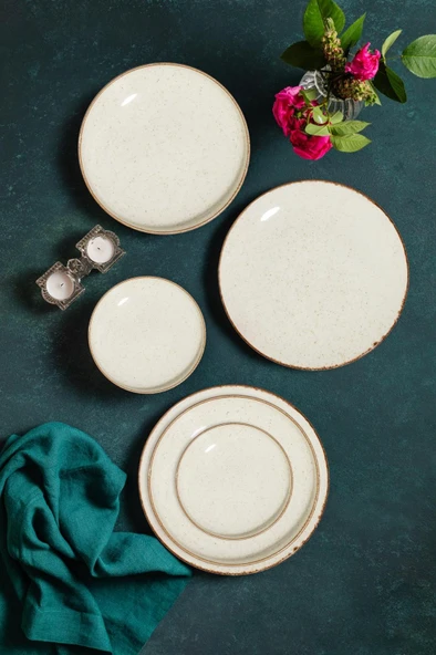 Porser Porselen Sofia Vena Tarçın Yemek Takımı 6 Kişilik 24 Parça S302451103 - 5