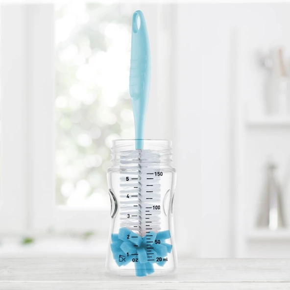 Süngerli Biberon Fırçası 776 Mavi - Resim 3