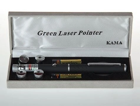 Yeşil Lazer Pointer 100 mW 15 Km Etkili (5 Başlıklı) - Resim 3