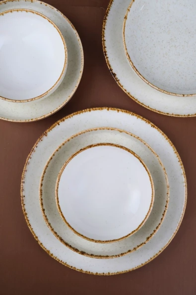 Porser Porselen Sofia Vena Tarçın Yemek Takımı 6 Kişilik 24 Parça S302451103 - 2