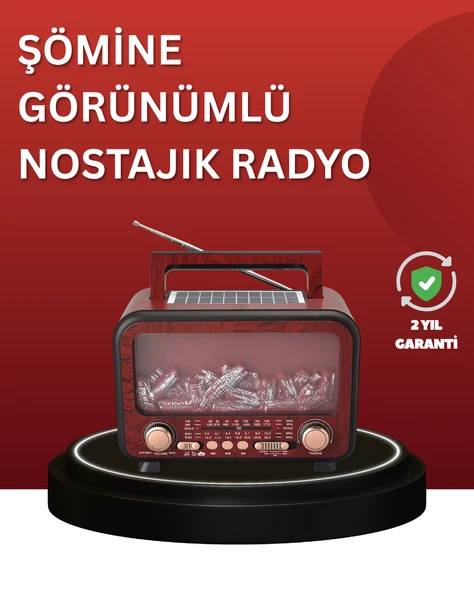 Solar Panelli Alev Işıklı Bluetooth Hoparlör – Çoklu Giriş, Uzun Pil Ömrü ürün görseli