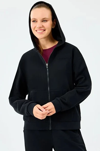 Skechers W Essential Full Zip Sweatshirt S2610016 Kadın Kapüşonlu Fermuarlı  Sweatshirt - Resim 4