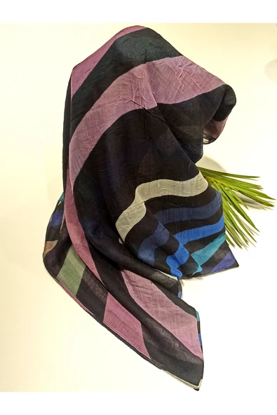 Monalisa Home 90x90 Lüks Figürlü Gösterişli Dökümlü Eşarp ürün görseli