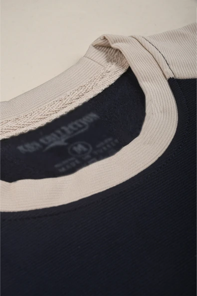 DeepSEA Erkek Fitilli Şardonlu Sweatshirt - Pamuklu, Likralı, Rahat Kalıp Sweatshirt 2601510 - Resim 6