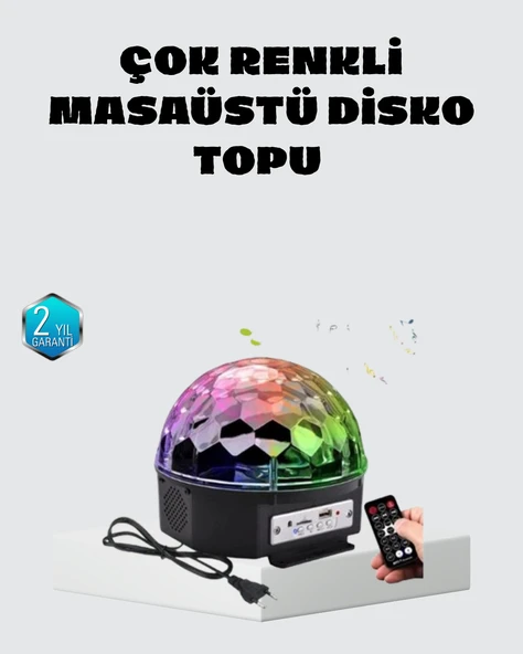 Taşınabilir Mini Disko Topu Lamba – Müzikle Senkronize Işık Efekti ve Parti Atmosferi ürün görseli 1