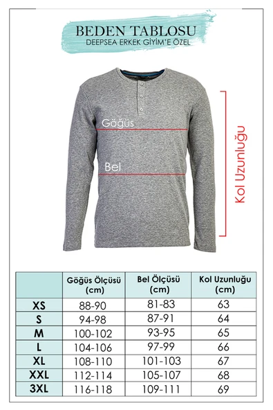 DeepSEA Erkek Fitilli Şardonlu Sweatshirt - Pamuklu, Likralı, Rahat Kalıp Sweatshirt 2601510 - Resim 3