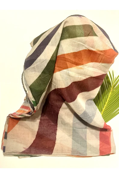 Monalisa Home 90x90 Lüks Figürlü Gösterişli Dökümlü Eşarp ürün görseli