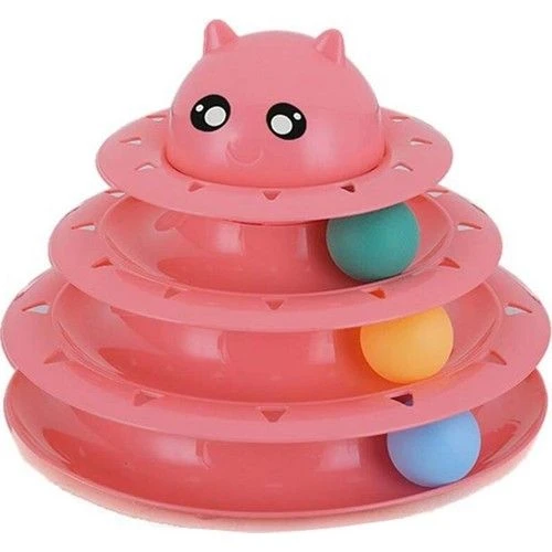 3 Katlı Kedi Oyuncağı Turntable Cat Toy - Resim 3