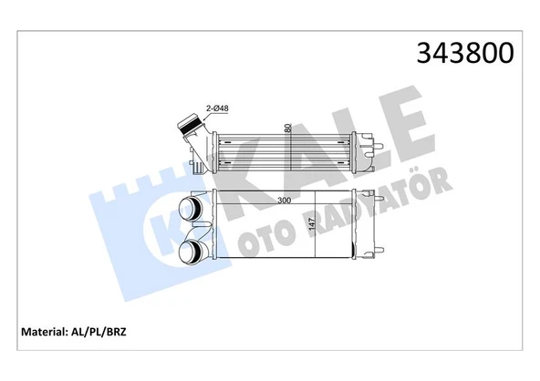 Psa Turbo Sogutucu Radyator (intercoll) Berlingo III C4 C4 Picasso P308 P3008 P5008 Partner Tepe 1,6hdi - Kale 343800 ürün görseli