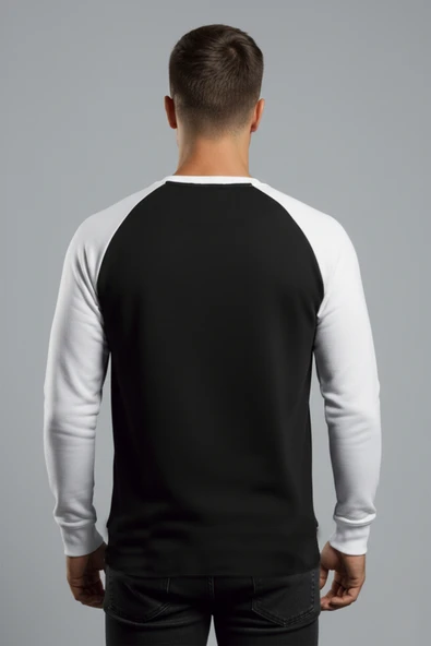 DeepSEA Erkek Fitilli Şardonlu Sweatshirt - Pamuklu, Likralı, Rahat Kalıp Sweatshirt 2601510 - Resim 5