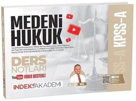 2026 KPSS A Grubu Medeni Hukuk Video Ders Notları İndeks Akademi ürün görseli 1