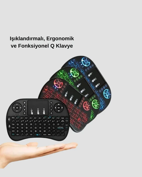 Aydınlatmalı Touchpad’li Q Klavye – Türkçe Karakterli, USB Bağlantılı, Numerik Tuş Takımı - 5