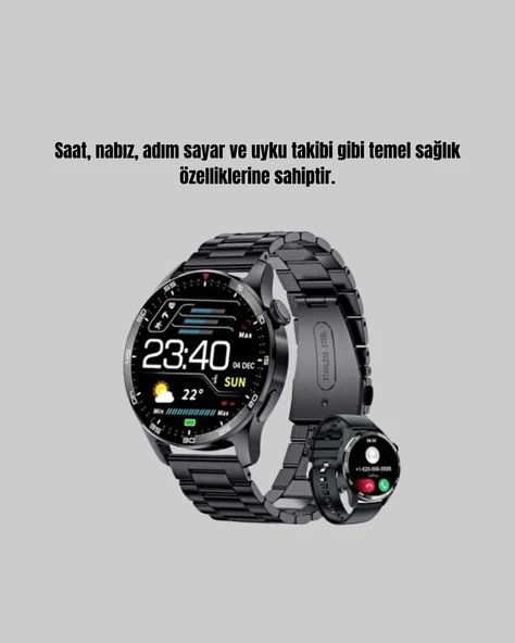 Bluetooth Akıllı Saat – Nabız, Adım Sayar, Uyku Takibi ve Spor Modlarıyla Akıllı Yaşam Asistanı - Resim 4