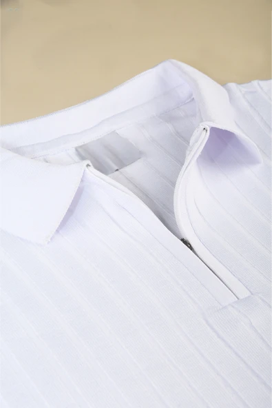 DeepSEA Erkek Slim Fit Polo Yaka Triko Kazak - Yumuşak Dokulu Esnek ve Şık Görünüm 2605305 - Resim 5