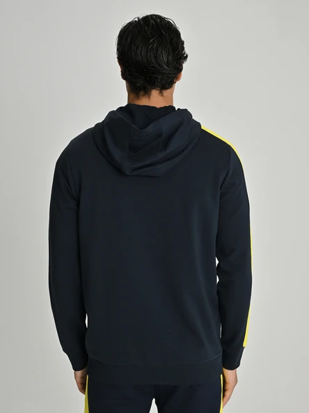 Fenerbahçe S.K. 25/26 Tribün Basic Hoodie Kapüşonlu Fermuarlı Eşofman Üstü Erkek Ceket - Resim 7