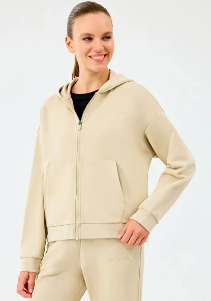Skechers W Essential Full Zip Sweatshirt S2610016 Kadın Kapüşonlu Fermuarlı  Sweatshirt - Resim 5