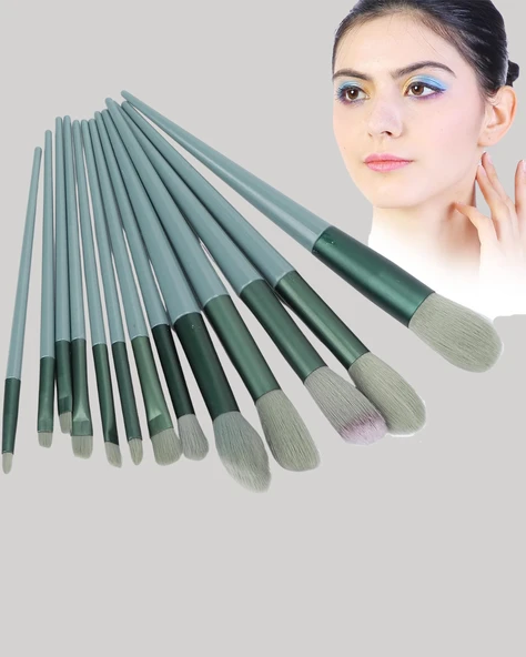 13'lü Fiber Kıllı Yumuşak Makyaj Fırçası Seti Taşınabilir ve Ergonomik Tasarım - Resim 3