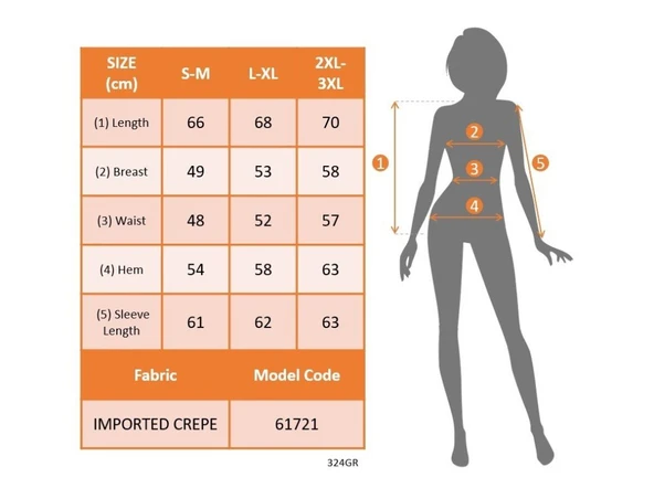Kadın Uzun Kollu Yuvarlak Yaka Arkadan Bağcıklı Salaş Ithal Krep Bluz - 7