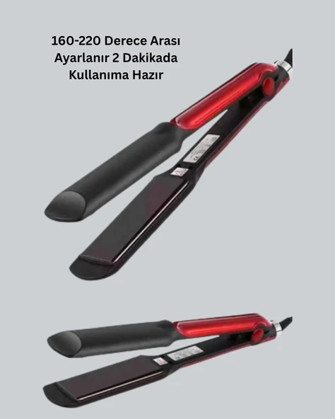 160°–220° Isı Ayarlı Saç Düzleştirici – Seyahat Tipi Hafif Model - 4