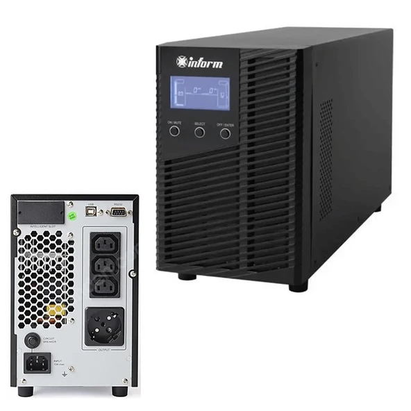 Inform Sinüs Evo Ups 1 Kva Online 5-12dk 2x7ah Akü Güç Kaynağı
