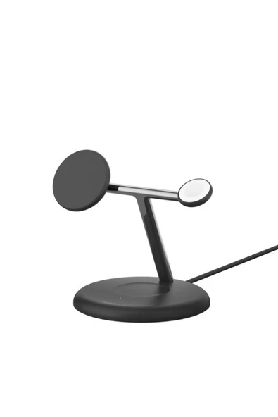 Belkin WIZ023VFBK Qi2 15W 3in1 MagSafe Şarj Standı - Siyah - 3