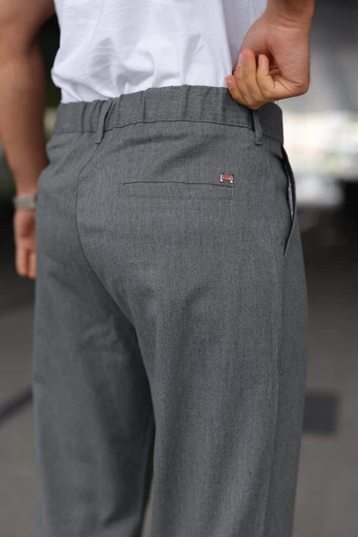 Erkek Beli Lastikli Baggy Pantolon - 2