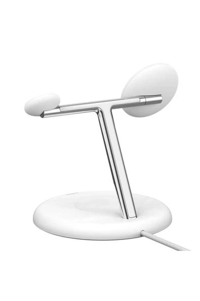 Belkin WIZ023VFWH Qi2 15W 3in1 MagSafe Şarj Standı - Beyaz - 4