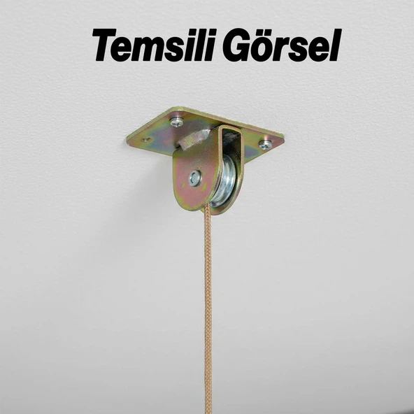 Tablalı Bayrak Makarası Paslanmaz Çelik Dayanıklı Halat Sistemli Kolay Kurulum Bayrak Askı Makinası - 3