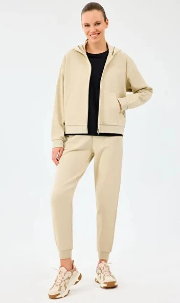 Skechers W Essential Full Zip Sweatshirt S2610016 Kadın Kapüşonlu Fermuarlı  Sweatshirt - Resim 7