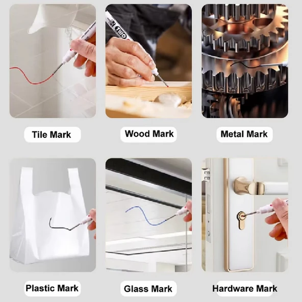 Derin Konum İşaretleme Kalemi, Marangoz, Mobilya, Demir Doğrama, Duvar, 1 Adet, Mavi Renk - Resim 4