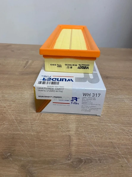 Wunder WH317 Hava Filtresi Renault Clıo Iı Clıo Symbol 1.9 Kangoo 1.9 Master Iı 1.9 Megane Nıssan Prımastar