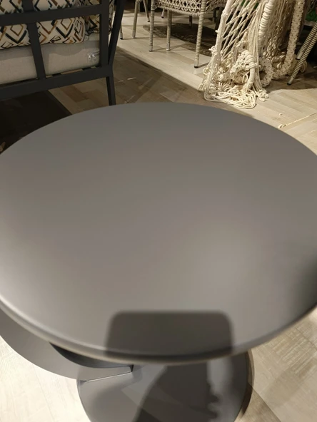 MERCANMOBİLYA Tekerlekli C Sehpa Yan sehpa  Antrasit Zigonsehpa Koltuksehpası - 2