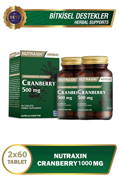Nutraxin Cranberry 60 Tablet 2 Adet ürün görseli 1