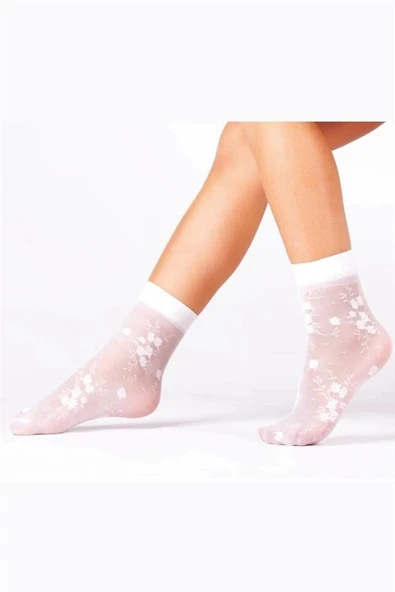 Daymod Kadın Desenli Soket Beyaz ürün görseli 1